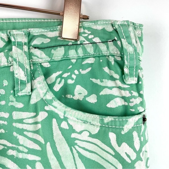 DVF Loves Current/Elliot Mint Tropical Floral The Classic Skinny Jean Size 28 - Picture 6 of 16